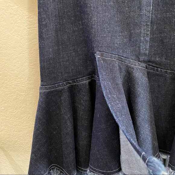 Scripted - Ruffle Denim Mini Skirt - Picture 8 of 16